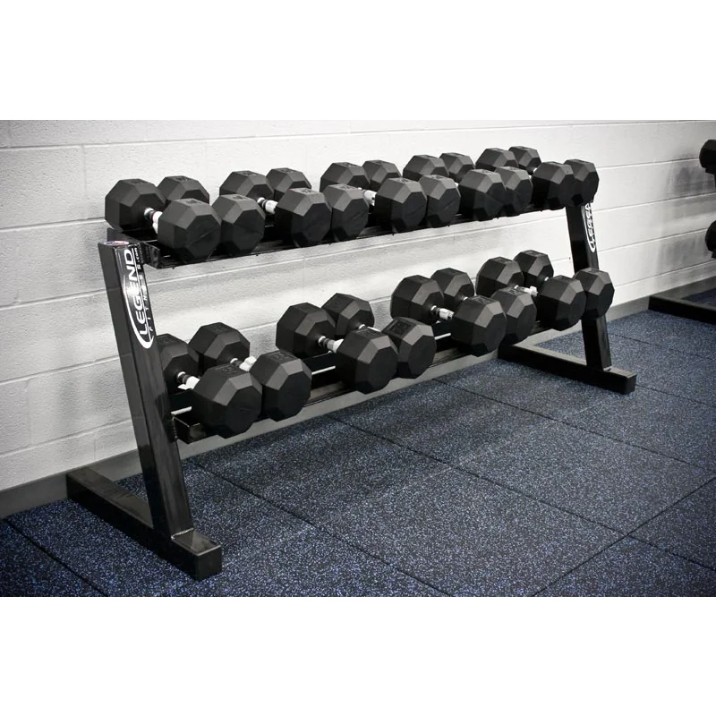 Commercial Two-Tier 10-Pair Hex Dumbbell Rack -- Legend Fitness (3118) 3 Commercial Two-Tier 10-Pair Hex Dumbbell Rack -- Legend Fitness (3118) - Image 3