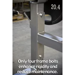 Incline Olympic Bench Press W/Plate Storage -- Legend Fitness (3154) -Detecto Sales 3154boltsHI