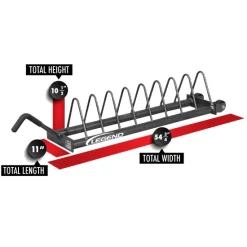 Horizontal Bumper Plate Storage Rack -- Legend Fitness (3163)