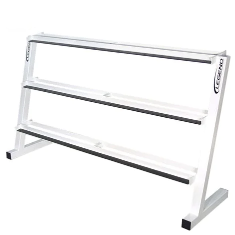 Commercial Three-Tier 15-Pair Hex Dumbbell Rack -- Legend Fitness (3168) 1 Commercial Three-Tier 15-Pair Hex Dumbbell Rack -- Legend Fitness (3168)