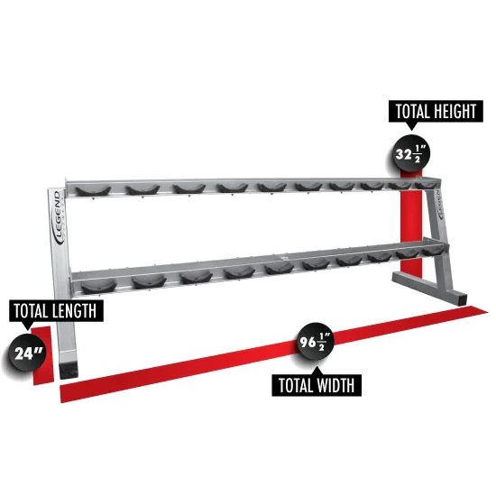 10 Pair Pro-Style Commercial Dumbbell Rack -- Legend Fitness (3169) 2 10 Pair Pro-Style Commercial Dumbbell Rack -- Legend Fitness (3169) - Image 2