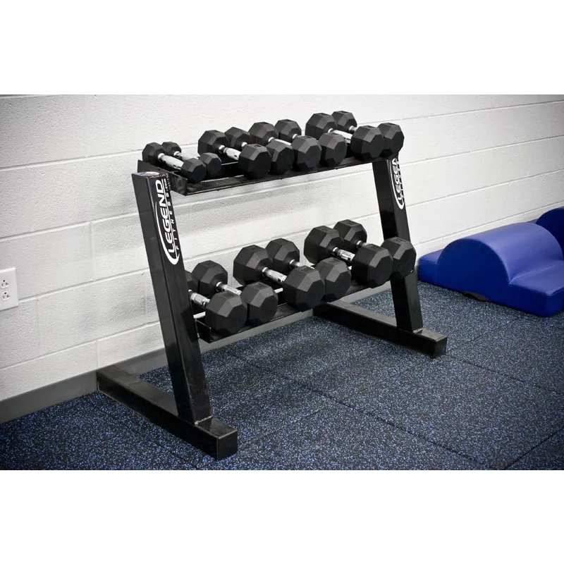 Commercial Two-Tier Hex Dumbbell Rack -- Legend Fitness (3170) 3 Commercial Two-Tier Hex Dumbbell Rack -- Legend Fitness (3170) - Image 3