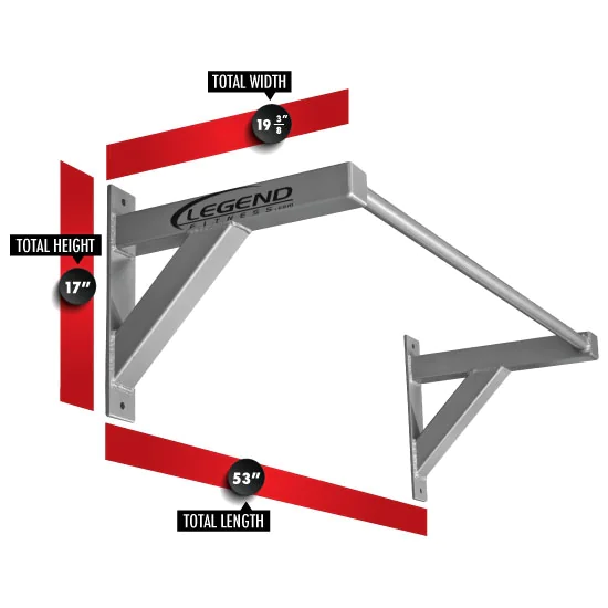 Heavy-Duty Wall-Mounted Pull-Up Bar -- Legend Fitness (3181) 2 Heavy-Duty Wall-Mounted Pull-Up Bar -- Legend Fitness (3181) - Image 2