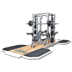 Double Sided Half Cage With Dual Insert Platforms -- Legend Fitness (3155-3223-2)
