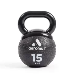6" Diameter Mini Elite Kettlebell Medicine Ball - Narrow Handle -- Aeromat (MKBMB) -Detecto Sales 35828 aeromat elite mini kettlebell medicine ball 15 lb black min