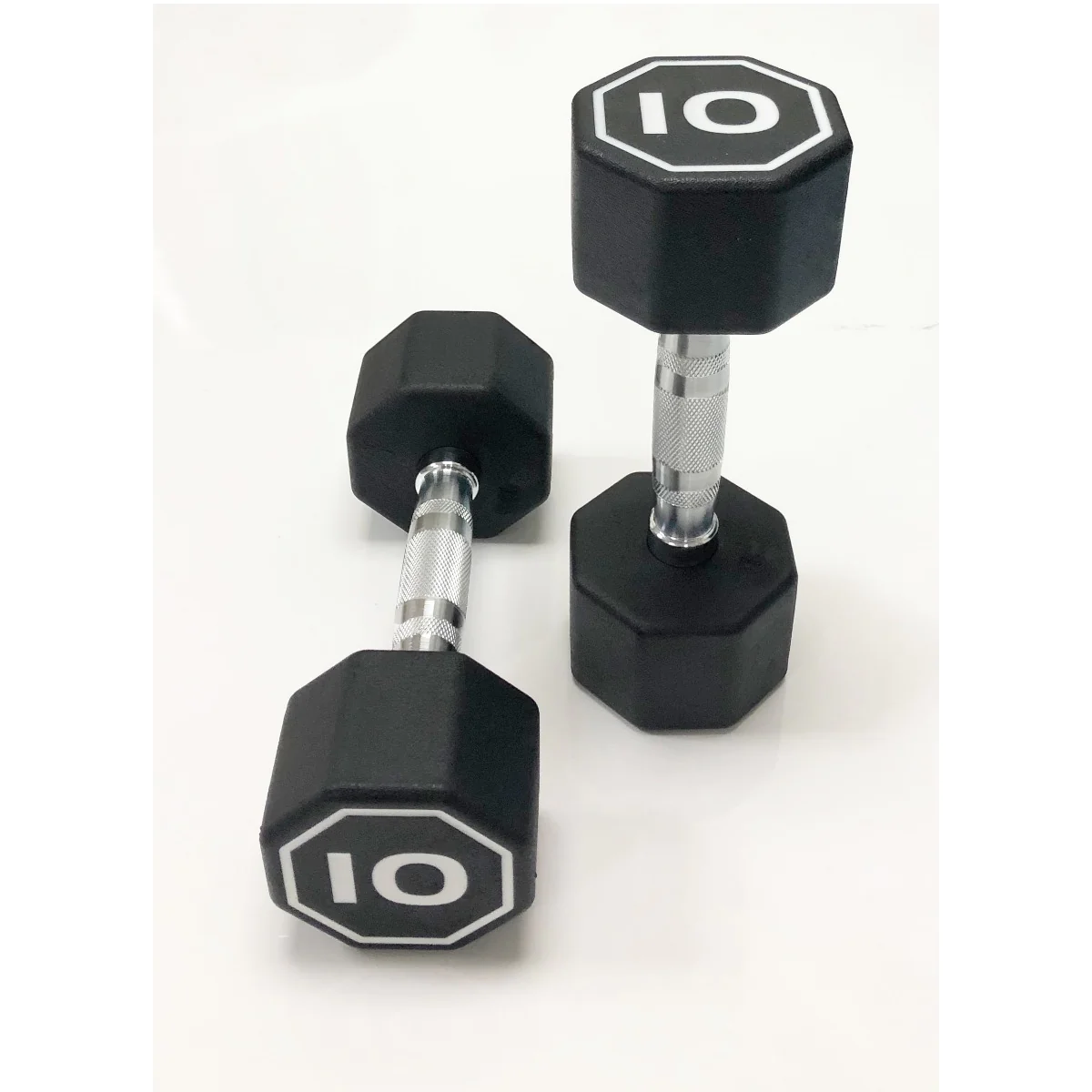 Rubber Coated Octagon Shaped Dumbbells | Apollo Athletics (IR3920) 3 Rubber Coated Octagon Shaped Dumbbells | Apollo Athletics (IR3920) - Image 3