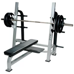 Olympic Flat Weight Lifting Bench W/Gun Racks -- York (54041-55041)