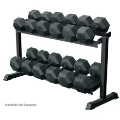 2-Tier 10-Pair Hex Dumbbell Rack -- York (69126)