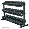 3-Tier Space Saving Hex Dumbbell Rack -- York (69127)