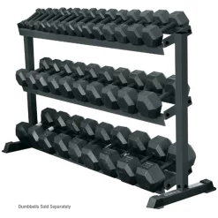 3-Tier Space Saving Hex Dumbbell Rack -- York (69127)