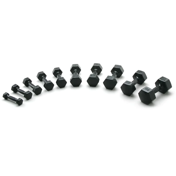 Black Rubber Aerobic Hexagon Dumbbell Club Pack – Ivanko (SW2010-PK-IRD) 2 Black Rubber Aerobic Hexagon Dumbbell Club Pack – Ivanko (SW2010-PK-IRD) - Image 2