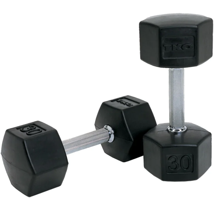 Tri-Grip SDS Commercial Rubber Hex Dumbbells – TKO (814TXR) 1 Tri-Grip SDS Commercial Rubber Hex Dumbbells – TKO (814TXR)