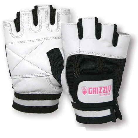 Women's Grizzly Paw Weightlifting Gloves (White) -- Grizzly (8728L-0409) 1 Women's Grizzly Paw Weightlifting Gloves (White) -- Grizzly (8728L-0409)