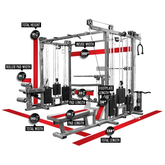 Six Stack Combo Jungle Gym -- Legend Fitness (965) 2 Six Stack Combo Jungle Gym -- Legend Fitness (965) - Image 2