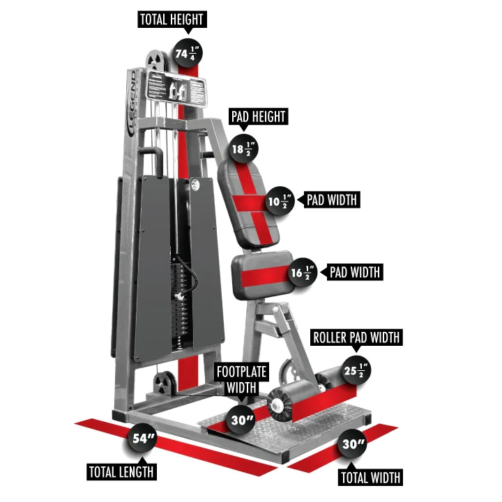 Selectorized Standing Leg Curl -- Legend Fitness (970) 2 Selectorized Standing Leg Curl -- Legend Fitness (970) - Image 2