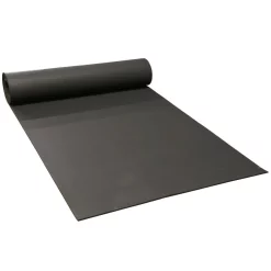 3/8" Black Recycled Gym Flooring Roll 4' Wide X 9.5mm Thick – Iron Company (ROLL-BLACK-3/8)