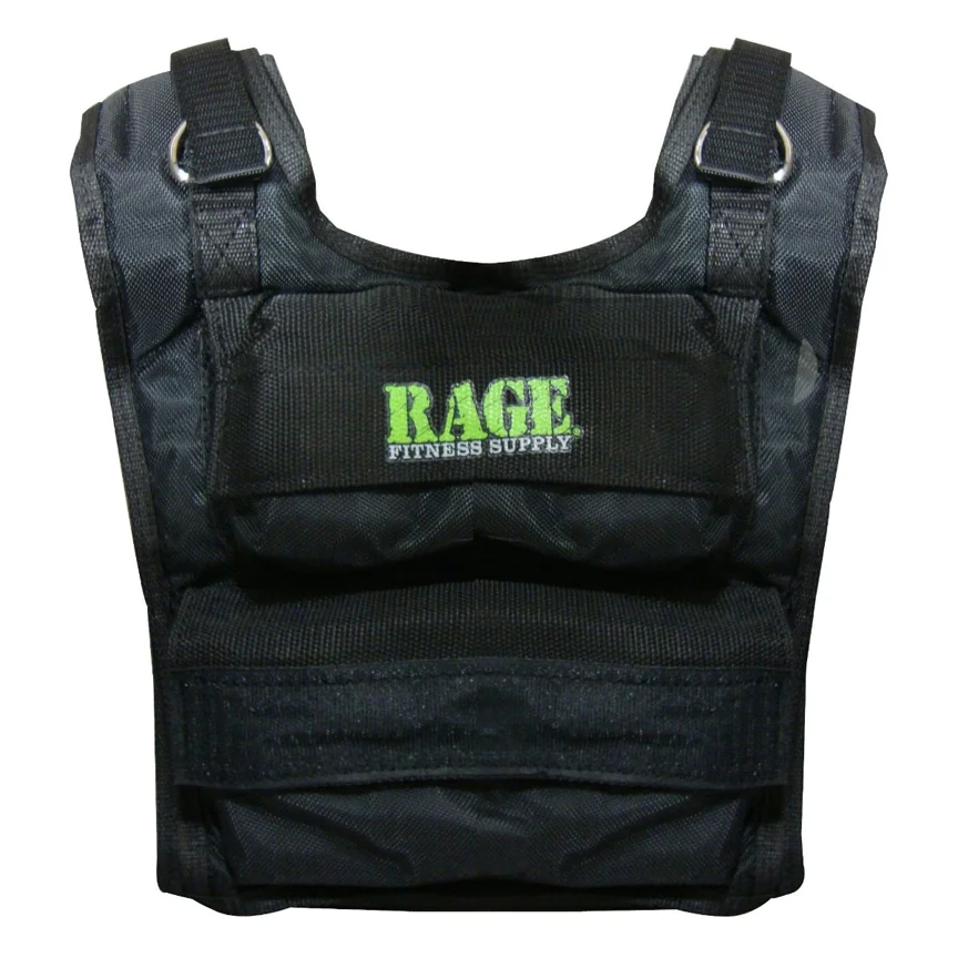 RAGE 36 Lb. Adjustable Short Weighted Vest -- RAGE Fitness (CF-WVR36/R) 1 RAGE 36 Lb. Adjustable Short Weighted Vest -- RAGE Fitness (CF-WVR36/R)