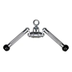 Hard Chrome Revolving Solid Pressdown V-Bar | American Barbell (AT-PVB-E)