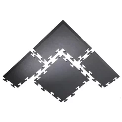 Virgin Rubber Interlocking Weight Room Flooring Tiles | IRON COMPANY (BF)