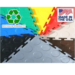 Lock-Tile Interlocking PVC Coin Top Tiles (Box Of 10) | Evertile (LT-COIN)