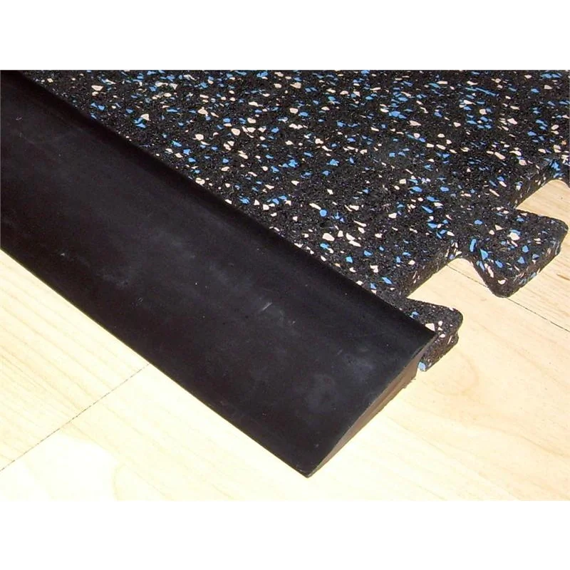 Rubber Flooring Edge Reducer Transition Strip - Black - 3/8" X 12' – Ultimate RB Rubber (80TRANSD) 2 Rubber Flooring Edge Reducer Transition Strip - Black - 3/8" X 12' – Ultimate RB Rubber (80TRANSD) - Image 2