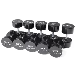 Bolted And Welded Commercial Urethane Dumbbell Sets – CAP Barbell (SDUS) -Detecto Sales SDUS1550