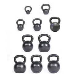 Premier Cast Iron Kettlebell Set - Garage Gym Package -- Ader Fitness (112-SET) -Detecto Sales ader 10 100 lb kettlebell set 10 kettlebells min