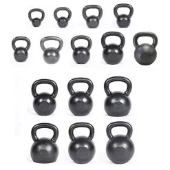 Premier Cast Iron Kettlebell Set - Garage Gym Package -- Ader Fitness (112-SET) -Detecto Sales ader 10 100 lb kettlebell set 15 kettlebells min