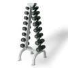 8-Pair Urethane Beauty Bell Dumbbell Set With Rack -- American Barbell (DBBA-SET-ST)