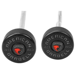 Series I Commercial Fixed Solid Head Urethane Barbells -- American Barbell (BBAB1) -Detecto Sales americanbarbellseries1urethanebarbells2