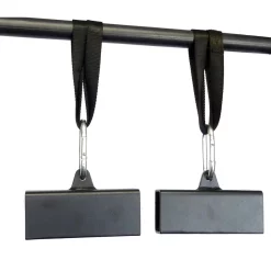 2" X 3" Steel Beam Pinch Block Grips With Straps - Pull-Up Grips (Pair) -- Apollo Athletics (CFR-A-T-M)