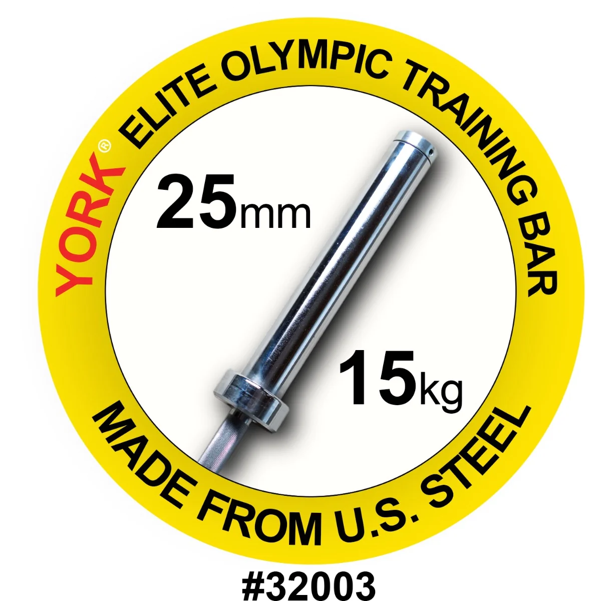 Women's Elite 15kg Competition Training Bar -- York (32003) 1 Women's Elite 15kg Competition Training Bar -- York (32003)