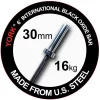 6' Black Oxide Short Olympic Bar -- York (32122)