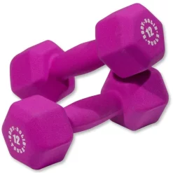 Brightly Colored Neoprene Dumbbell Pairs And Light Sets – Body-Solid (BSTND) -Detecto Sales body solid bstnd12 neoprene dumbbells