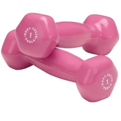 Color Coded Vinyl Dumbbell Pairs And Light Sets – Body-Solid (BSTVD)