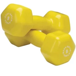 Color Coded Vinyl Dumbbell Pairs And Light Sets – Body-Solid (BSTVD) -Detecto Sales body solid bstvd9 vinyl dumbbells