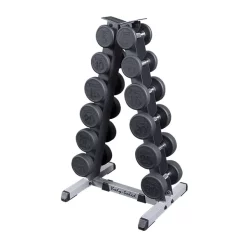 6-Pair Vertical Dumbbell Rack – Body-Solid (GDR44) -Detecto Sales body solid gdr44 rubber round dumbbells