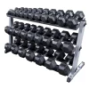3-Tier Horizontal Hex Dumbbell Rack – Body-Solid (GDR60-GDRT6)