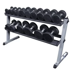2-Tier Horizontal Hex Dumbbell Rack – Body-Solid (GDR60) -Detecto Sales body solid gdr60 round head dumbbells