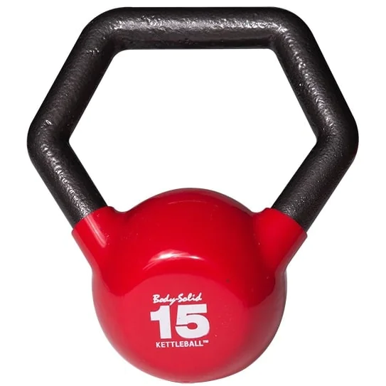 KETTLEBALL Vinyl Dipped Kettlebell With Ergonomic Angled Handle -- Body-Solid (KBL) 4 KETTLEBALL Vinyl Dipped Kettlebell With Ergonomic Angled Handle -- Body-Solid (KBL) - Image 4