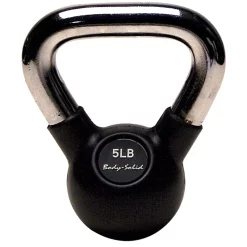Premium Rubber Coated Kettlebells With Chrome Handles – Body-Solid (KBC-SET) -Detecto Sales body solid kettlebell kbc05