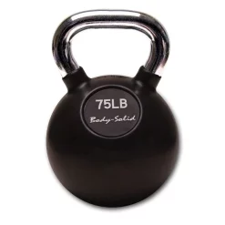 Premium Rubber Coated Kettlebells With Chrome Handles – Body-Solid (KBC-SET) -Detecto Sales body solid kettlebell kbc75