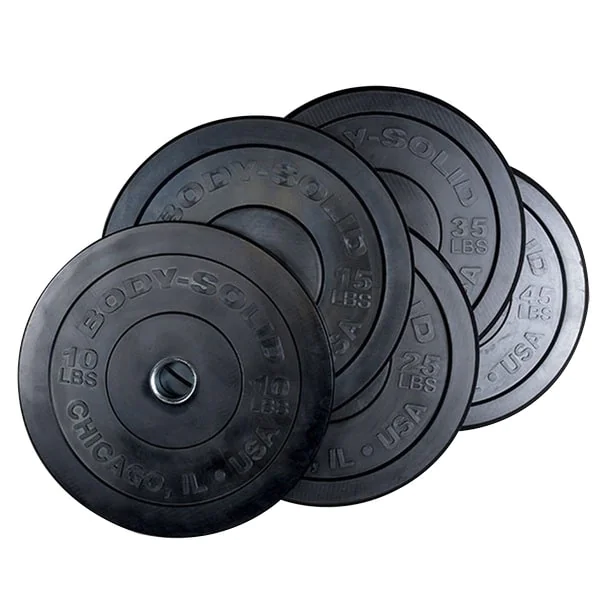Chicago Extreme Solid Rubber Bumper Plates For Olympic Lifting – Body-Solid (OBPX-OBPXC) 3 Chicago Extreme Solid Rubber Bumper Plates For Olympic Lifting – Body-Solid (OBPX-OBPXC) - Image 3