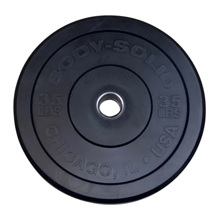 Chicago Extreme Solid Rubber Bumper Plates For Olympic Lifting – Body-Solid (OBPX-OBPXC) 10 Chicago Extreme Solid Rubber Bumper Plates For Olympic Lifting – Body-Solid (OBPX-OBPXC) - Image 10
