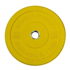 Chicago Extreme Solid Rubber Bumper Plates For Olympic Lifting – Body-Solid (OBPX-OBPXC) 19 Chicago Extreme Solid Rubber Bumper Plates For Olympic Lifting – Body-Solid (OBPX-OBPXC) -Detecto Sales body solid obpxc25 yellow bumper plate 1