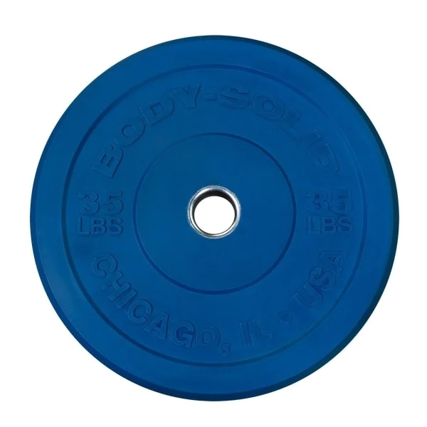 Chicago Extreme Solid Rubber Bumper Plates For Olympic Lifting – Body-Solid (OBPX-OBPXC) 6 Chicago Extreme Solid Rubber Bumper Plates For Olympic Lifting – Body-Solid (OBPX-OBPXC) - Image 6