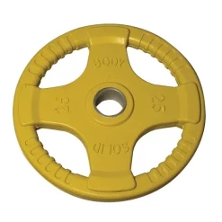 Multi-Colored Rubber Quad Grip Weight Lifting Plates – Body-Solid (ORC) -Detecto Sales body solid orc 25lb plate