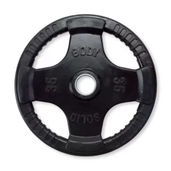 Black Rubber Quad Grip Weightlifting Plates – Body-Solid (ORT) -Detecto Sales body solid ort 35 black 1