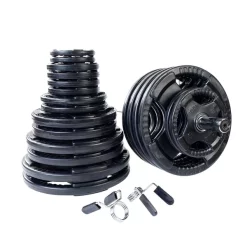 Body-Solid Rubber Grip Olympic Weight Set With Olympic Bar – Body-Solid (OSR) -Detecto Sales body solid osr500s olympic set