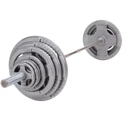 Cast Iron Steel Grip Olympic Weight Set With Olympic Bar – Body-Solid (OSTS)